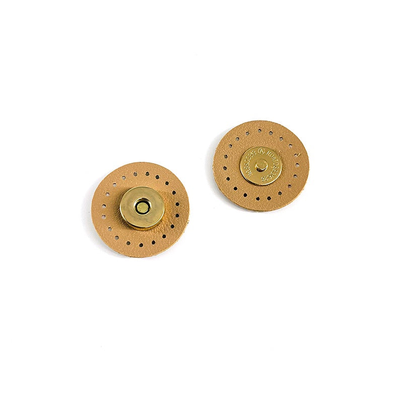 DIY Hand Sew/ sew on Magnetic Leather Snap Button Purse/Bag Accessories Multicolor round Leather Stitching Diameter 3cm