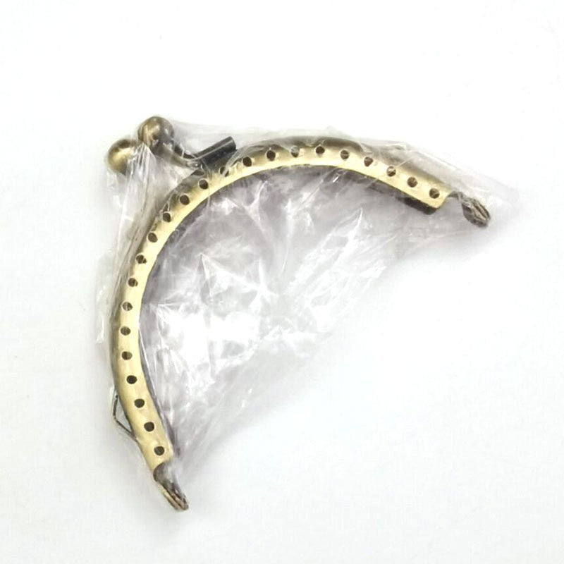 Bronze Colour Kiss Lock Semi circle Purse Frame DIY Purse Accessories Sewing Clasp Purse Crochet purse accessories 口金钱包包