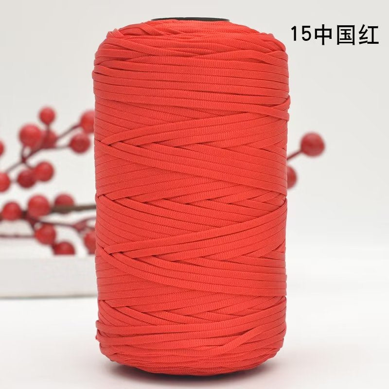 250g Flat Ribbon Yarn/ benang kait beg/ Icy Yarn/ Tape Yarn/ Tali Beg/ crochet yarn/ 丝光线/冰丝棉麻扁带线