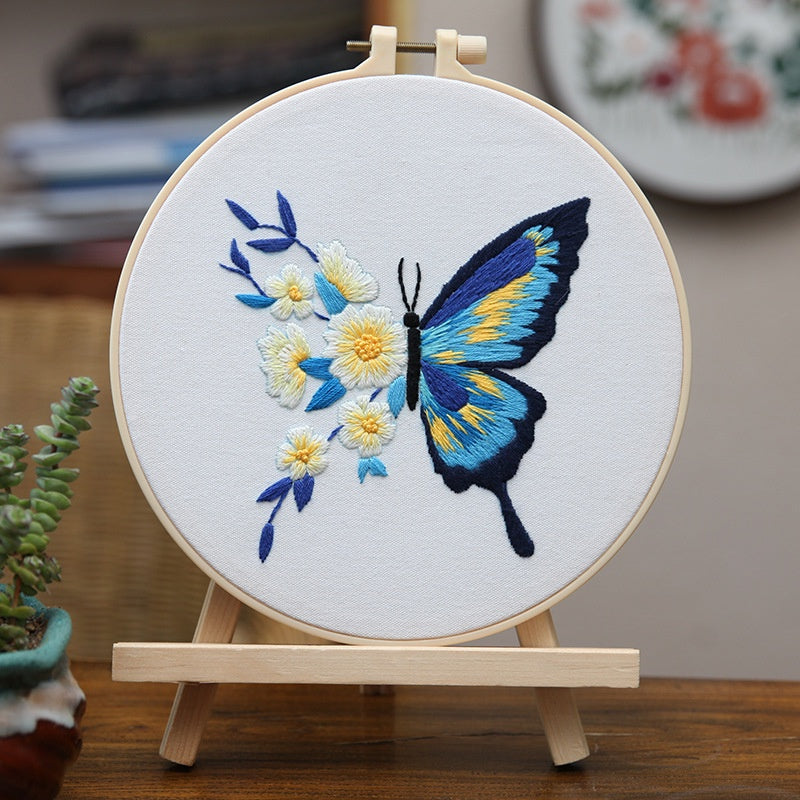 Embroidery Kit- Needlework- Whale & Butterfly Series- Beginner Embroidery Set- Sulaman Tangan- Set Sulam- Cross Stitch