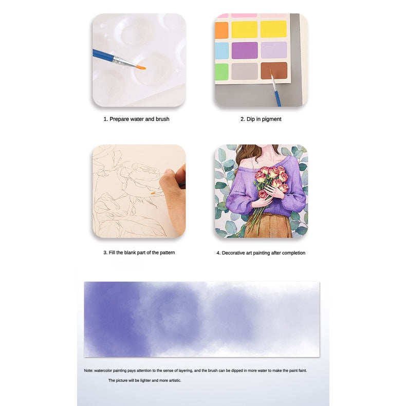 CLEARANCE Creative Watercolor Painting Book Decompression Coloring Book Graffiti Drawing Book Cartoon with Paint