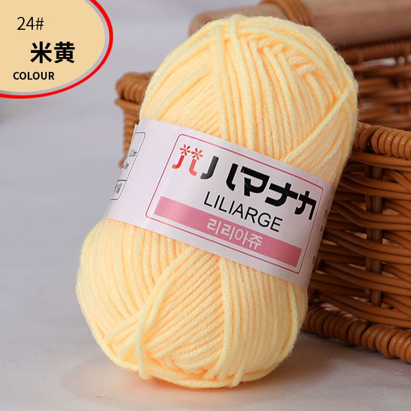 Clearance - 25g Benang Kait/ 4ply Milk Cotton (Colour 1-49) Mini Yarn Hand Knitting/Crochet Cotton Yarn for Scarf/Sweater/Hat