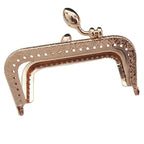 Square Shape Kiss Lock Rose Gold Colour Wallet Purse Frame DIY Crochet Purse Accessories Sewing Clasp Purse 口金钱包包包配件