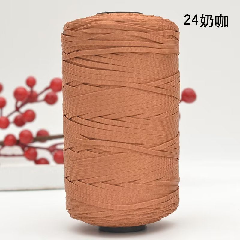 250g Flat Ribbon Yarn/ benang kait beg/ Icy Yarn/ Tape Yarn/ Tali Beg/ crochet yarn/ 丝光线/冰丝棉麻扁带线