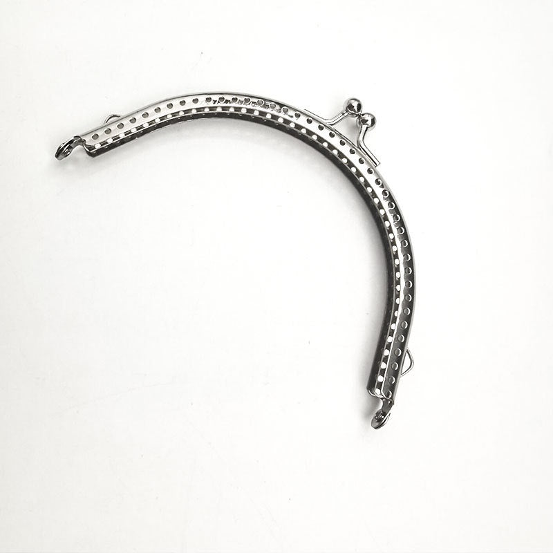 Silver Colour Kiss Lock/Glossy Semi Circle Purse Frame/DIY Crochet Purse Accessories/ Sewing Clasp Purse 口金钱包包包配件