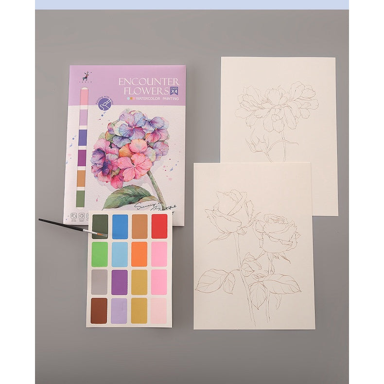 CLEARANCE Creative Watercolor Painting Book Decompression Coloring Book Graffiti Drawing Book Cartoon with Paint