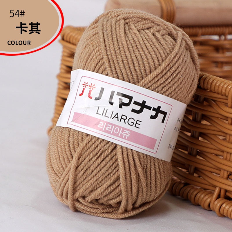 Clearance - 25g Benang Kait/ 4ply Milk Cotton (Colour 51-66) Mini Yarn Hand Knitting/Crochet Cotton Yarn for Scarf/Sweater/Hat