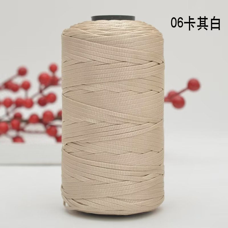250g Flat Ribbon Yarn/ benang kait beg/ Icy Yarn/ Tape Yarn/ Tali Beg/ crochet yarn/ 丝光线/冰丝棉麻扁带线