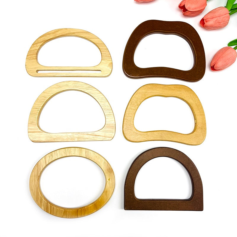 1 pair (2pcs) DIY bag accessories Wooden / Bamboo Bag Handle Wood Handle Pemegang Beg Kayu Bamboo Bag Handle