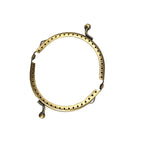 Bronze Colour Kiss Lock Semi circle Purse Frame DIY Purse Accessories Sewing Clasp Purse Crochet purse accessories 口金钱包包