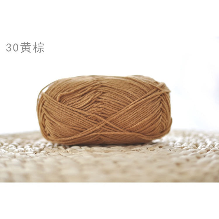 4ply Milk Cotton Yarn (01 - 35) / Meng Wawa Yarn/ Crochet Yarn/ Knitting Yarn/ Benang Kait Milk Cotton 雪妃尔萌娃娃4股牛奶线棉纱线