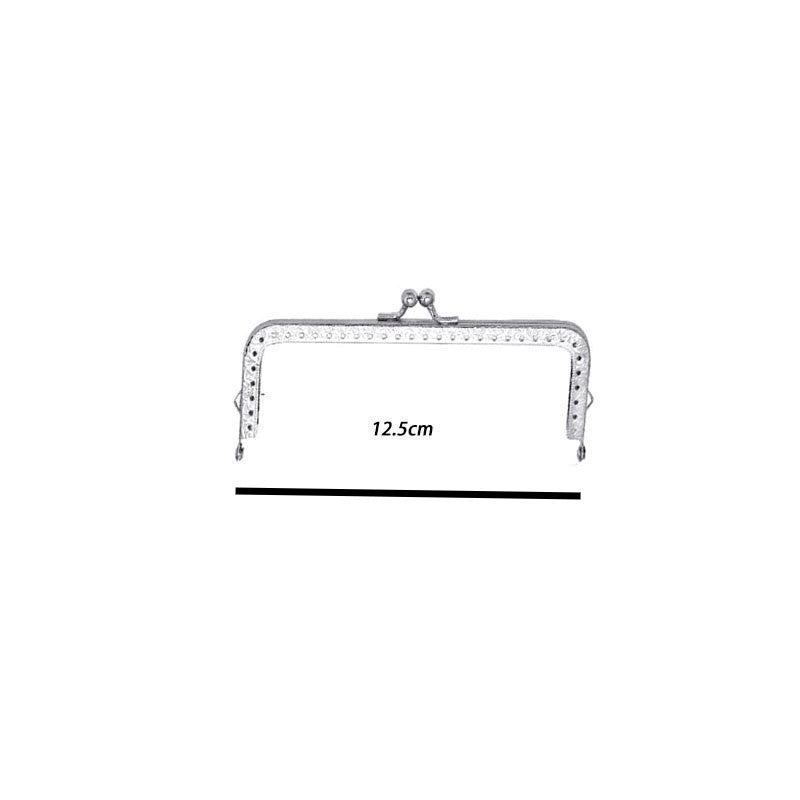 Square Shape Kiss Lock Silver Colour Wallet Purse Frame DIY Crochet Purse Accessories Sewing Clasp Purse 口金钱包包包配件