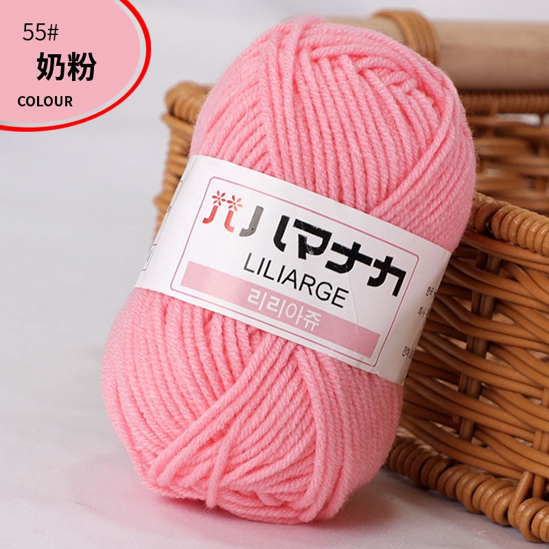 Clearance - 25g Benang Kait/ 4ply Milk Cotton (Colour 51-66) Mini Yarn Hand Knitting/Crochet Cotton Yarn for Scarf/Sweater/Hat
