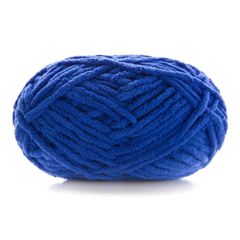 Polyester Crochet Yarn/ Benang Kait Lembut/ Soft Knitting Yarn/ Thin Chunky Yarn/ Ice Velvet Yarn/ 小萌仔冰条线