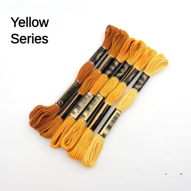 Airo 6pcs Embroidery Thread Mixed Color Pack Cross Stitch Thread Handmade DIY Embroidery Floss Benang Sulam  6色/混色刺绣线