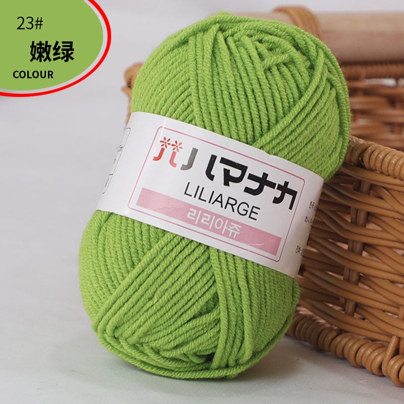 Clearance - 25g Benang Kait/ 4ply Milk Cotton (Colour 1-49) Mini Yarn Hand Knitting/Crochet Cotton Yarn for Scarf/Sweater/Hat