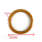 Round Wooden Handle for Handmade Handbag DIY Tote Purse Pemegang Beg Kayu O Handle