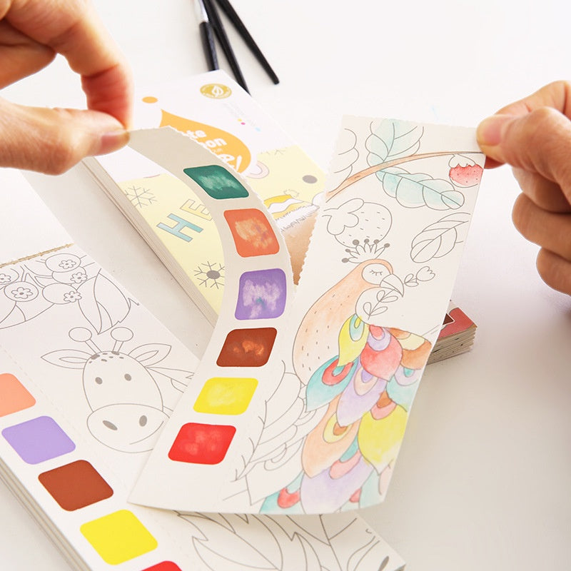 CLEARANCE - Children Coloring Note/ Watercolor Note/ Children Painting Sticky Note/Pocket Painting Note
