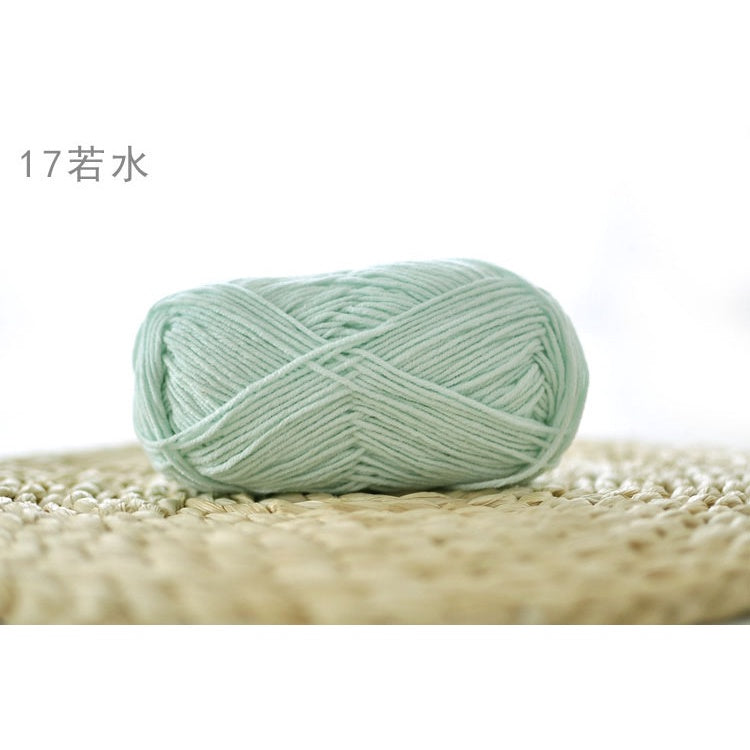 4ply Milk Cotton Yarn (01 - 35) / Meng Wawa Yarn/ Crochet Yarn/ Knitting Yarn/ Benang Kait Milk Cotton 雪妃尔萌娃娃4股牛奶线棉纱线