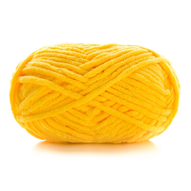 Polyester Crochet Yarn/ Benang Kait Lembut/ Soft Knitting Yarn/ Thin Chunky Yarn/ Ice Velvet Yarn/ 小萌仔冰条线