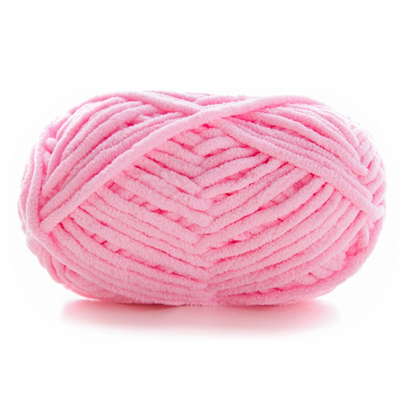 Polyester Crochet Yarn/ Benang Kait Lembut/ Soft Knitting Yarn/ Thin Chunky Yarn/ Ice Velvet Yarn/ 小萌仔冰条线
