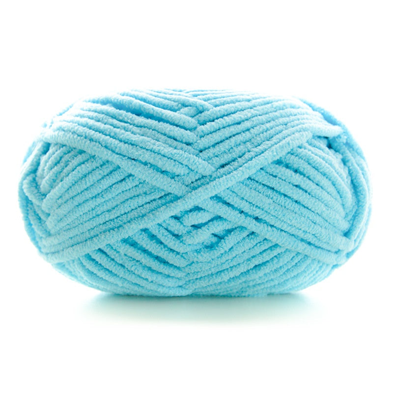 Polyester Crochet Yarn/ Benang Kait Lembut/ Soft Knitting Yarn/ Thin Chunky Yarn/ Ice Velvet Yarn/ 小萌仔冰条线