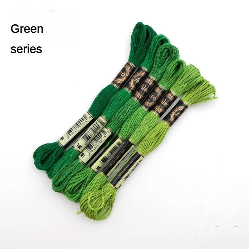 Airo 6pcs Embroidery Thread Mixed Color Pack Cross Stitch Thread Handmade DIY Embroidery Floss Benang Sulam  6色/混色刺绣线