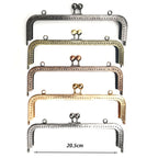 20.5cm Square Shape Kiss Lock Wallet Purse Frame DIY Crochet Purse Accessories Sewing Clasp Purse 口金钱包包包配件