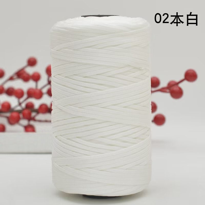 250g Flat Ribbon Yarn/ benang kait beg/ Icy Yarn/ Tape Yarn/ Tali Beg/ crochet yarn/ 丝光线/冰丝棉麻扁带线