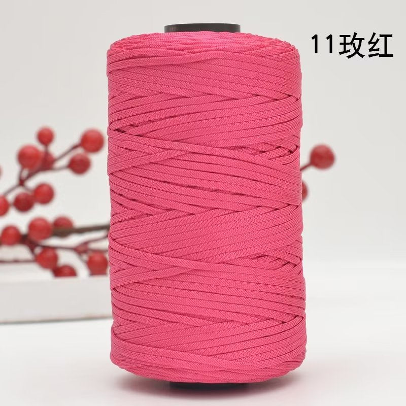 250g Flat Ribbon Yarn/ benang kait beg/ Icy Yarn/ Tape Yarn/ Tali Beg/ crochet yarn/ 丝光线/冰丝棉麻扁带线