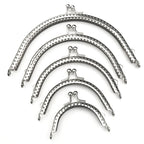 Silver Colour Kiss Lock/Glossy Semi Circle Purse Frame/DIY Crochet Purse Accessories/ Sewing Clasp Purse 口金钱包包包配件