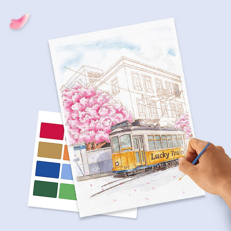 CLEARANCE Creative Watercolor Painting Book Decompression Coloring Book Graffiti Drawing Book Cartoon with Paint