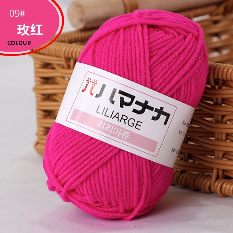Clearance - 25g Benang Kait/ 4ply Milk Cotton (Colour 1-49) Mini Yarn Hand Knitting/Crochet Cotton Yarn for Scarf/Sweater/Hat