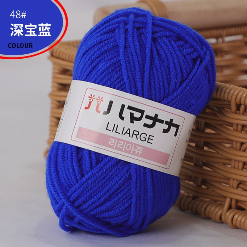Clearance - 25g Benang Kait/ 4ply Milk Cotton (Colour 1-49) Mini Yarn Hand Knitting/Crochet Cotton Yarn for Scarf/Sweater/Hat