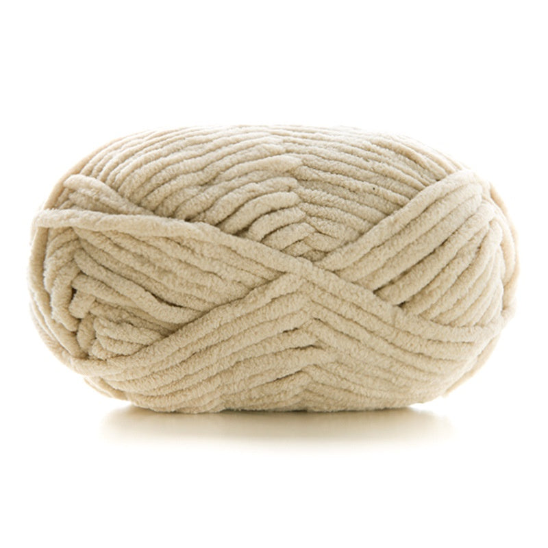 Polyester Crochet Yarn/ Benang Kait Lembut/ Soft Knitting Yarn/ Thin Chunky Yarn/ Ice Velvet Yarn/ 小萌仔冰条线