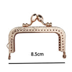 Square Shape Kiss Lock Rose Gold Colour Wallet Purse Frame DIY Crochet Purse Accessories Sewing Clasp Purse 口金钱包包包配件