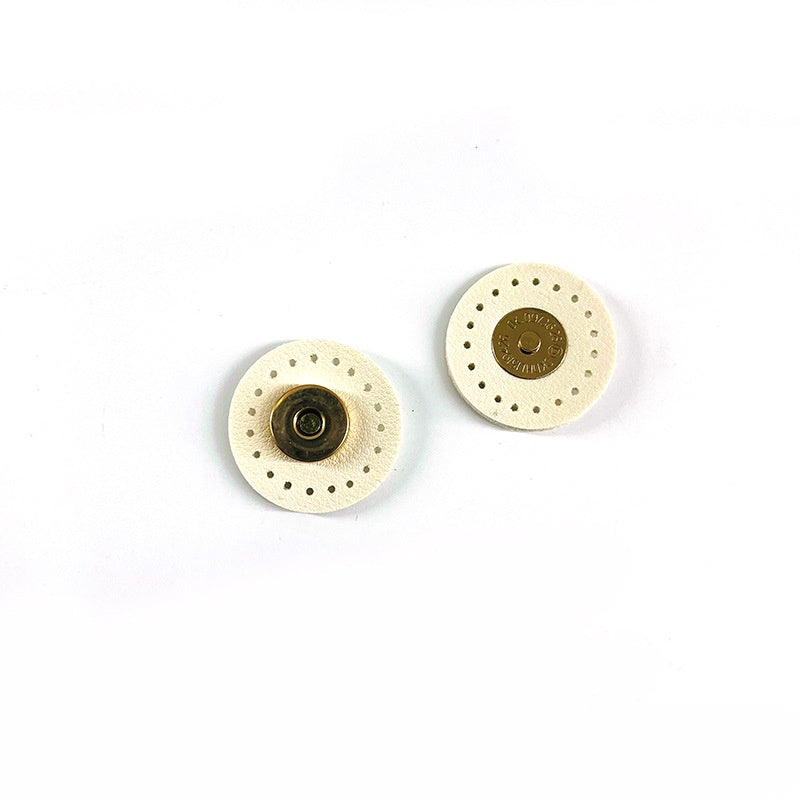 DIY Hand Sew/ sew on Magnetic Leather Snap Button Purse/Bag Accessories Multicolor round Leather Stitching Diameter 3cm