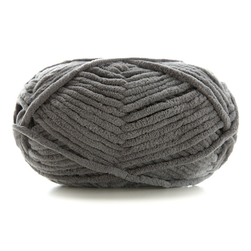 Polyester Crochet Yarn/ Benang Kait Lembut/ Soft Knitting Yarn/ Thin Chunky Yarn/ Ice Velvet Yarn/ 小萌仔冰条线