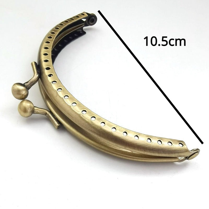 Bronze Colour Kiss Lock Semi circle Purse Frame DIY Purse Accessories Sewing Clasp Purse Crochet purse accessories 口金钱包包