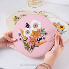 New Arrival Embroidery Kit Needlework/ Beginner Embroidery Set/ Set Sulaman Tangan/ DIY cross stitch set/ 刺绣材料包
