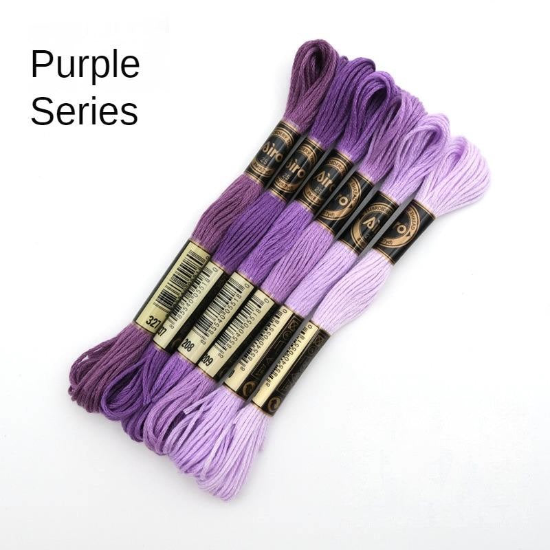 Airo 6pcs Embroidery Thread Mixed Color Pack Cross Stitch Thread Handmade DIY Embroidery Floss Benang Sulam  6色/混色刺绣线