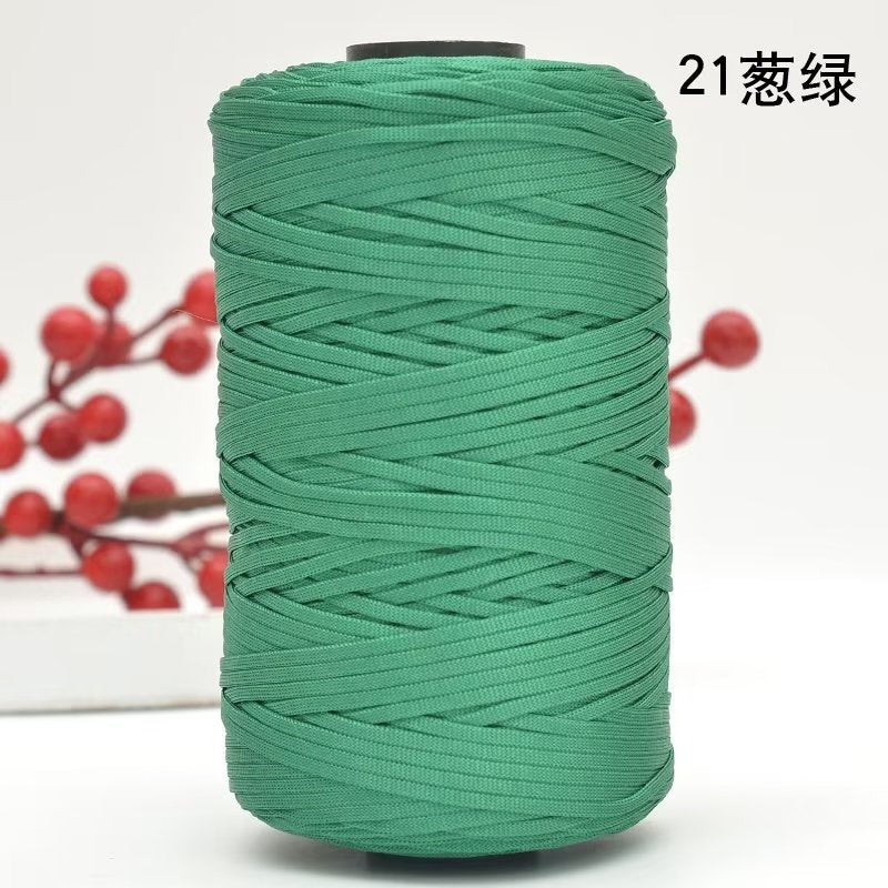 250g Flat Ribbon Yarn/ benang kait beg/ Icy Yarn/ Tape Yarn/ Tali Beg/ crochet yarn/ 丝光线/冰丝棉麻扁带线