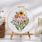 New Arrival Embroidery Kit Needlework/ Beginner Embroidery Set/ Set Sulaman Tangan/ DIY cross stitch set/ 刺绣材料包