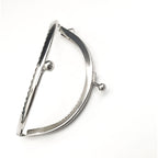 Silver Colour Kiss Lock/Glossy Semi Circle Purse Frame/DIY Crochet Purse Accessories/ Sewing Clasp Purse 口金钱包包包配件