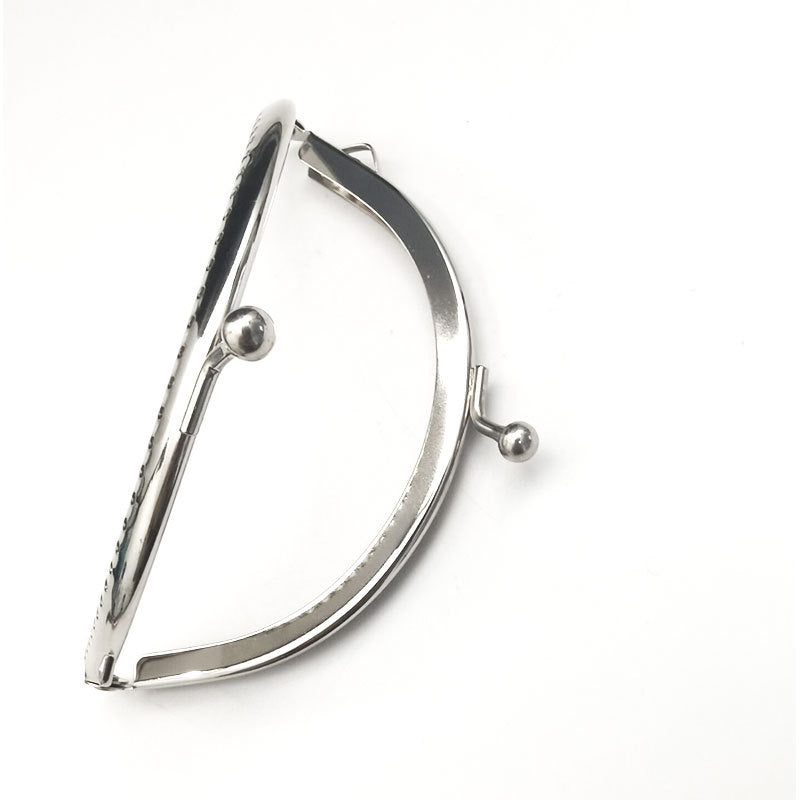 Silver Colour Kiss Lock/Glossy Semi Circle Purse Frame/DIY Crochet Purse Accessories/ Sewing Clasp Purse 口金钱包包包配件
