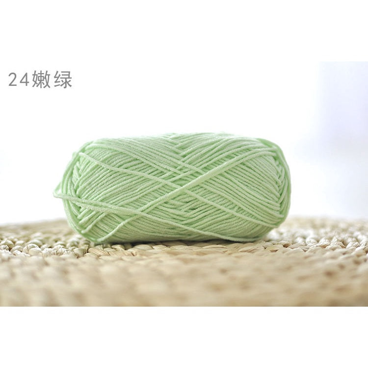 4ply Milk Cotton Yarn (01 - 35) / Meng Wawa Yarn/ Crochet Yarn/ Knitting Yarn/ Benang Kait Milk Cotton 雪妃尔萌娃娃4股牛奶线棉纱线