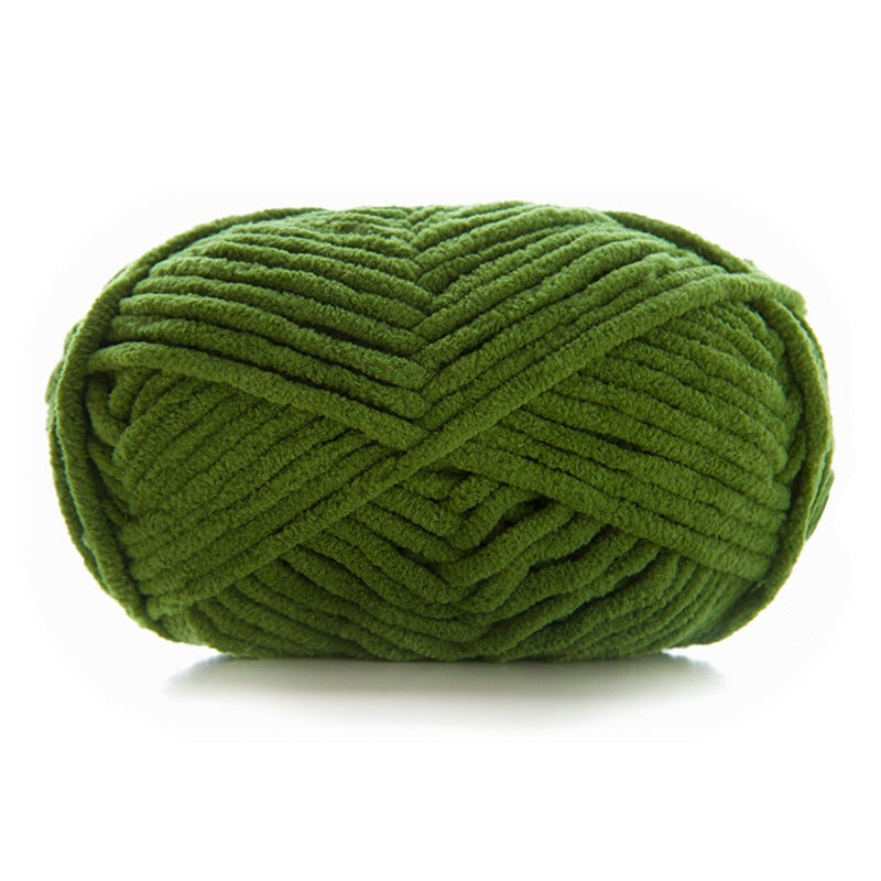 Polyester Crochet Yarn/ Benang Kait Lembut/ Soft Knitting Yarn/ Thin Chunky Yarn/ Ice Velvet Yarn/ 小萌仔冰条线