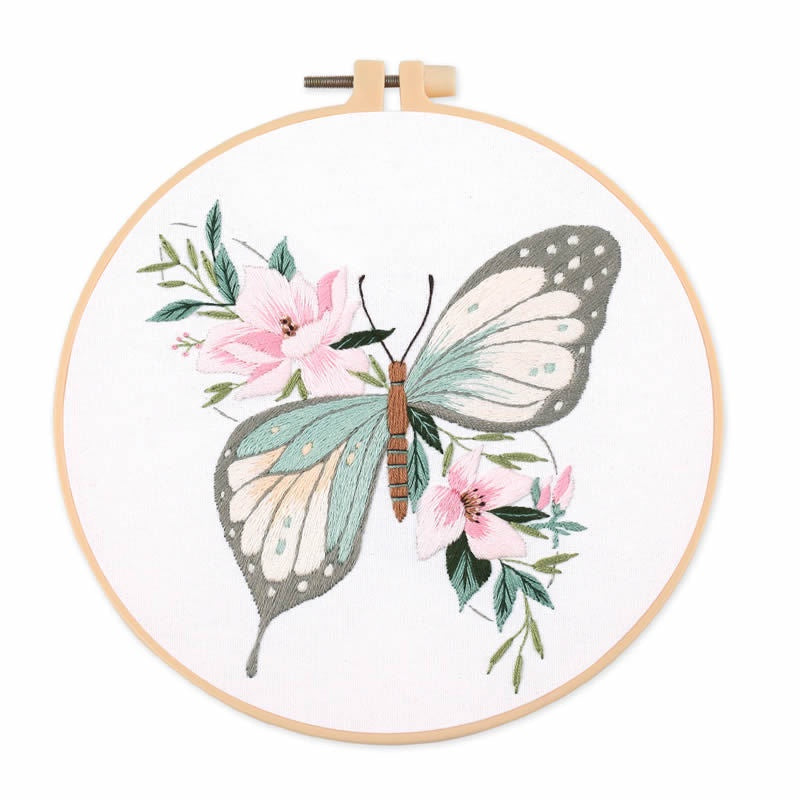 Embroidery Kit- Needlework- Whale & Butterfly Series- Beginner Embroidery Set- Sulaman Tangan- Set Sulam- Cross Stitch