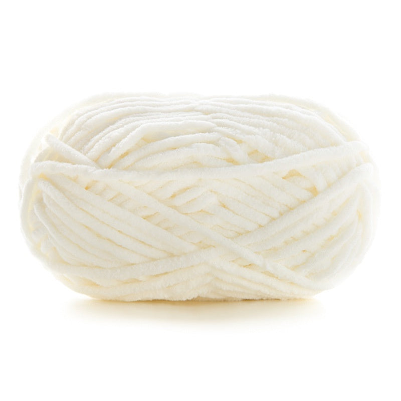 Polyester Crochet Yarn/ Benang Kait Lembut/ Soft Knitting Yarn/ Thin Chunky Yarn/ Ice Velvet Yarn/ 小萌仔冰条线