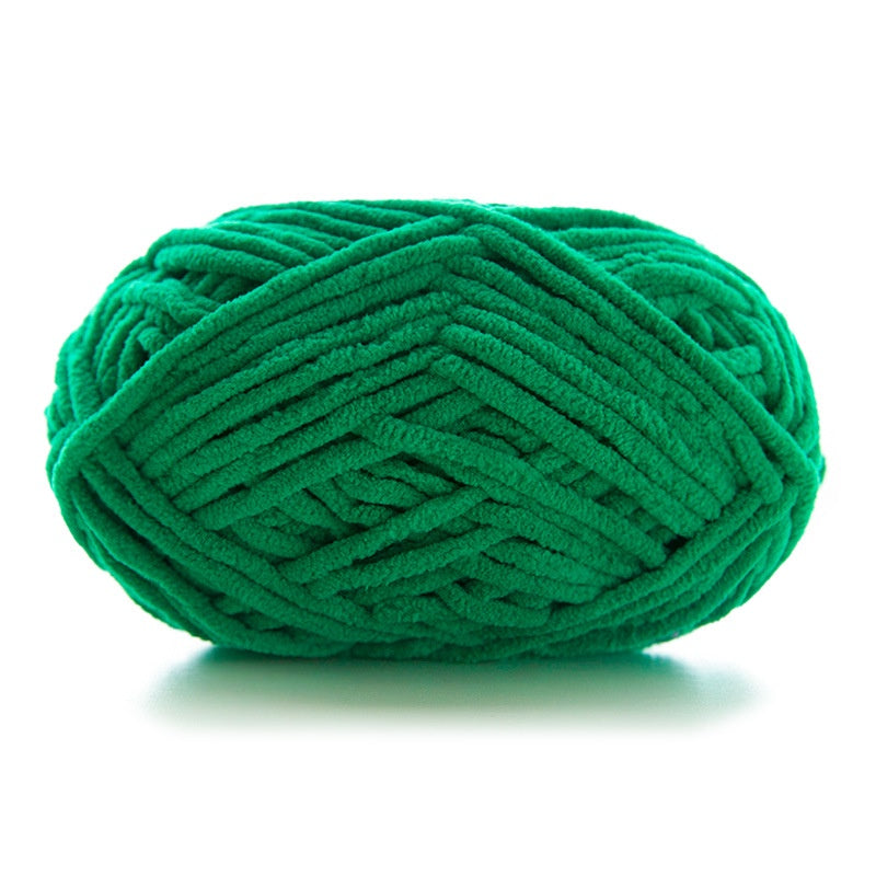 Polyester Crochet Yarn/ Benang Kait Lembut/ Soft Knitting Yarn/ Thin Chunky Yarn/ Ice Velvet Yarn/ 小萌仔冰条线